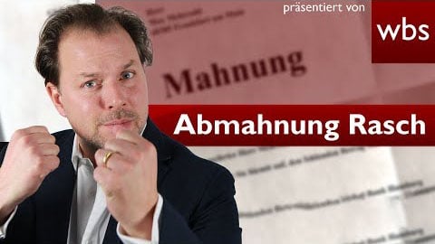 YouTube-Video: Abmahnung der Kanzlei Rasch - Was tun?